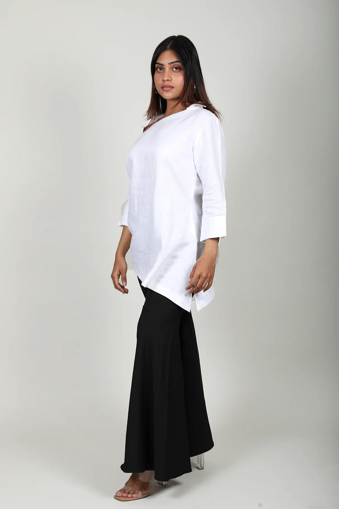 White Ruched Shirt