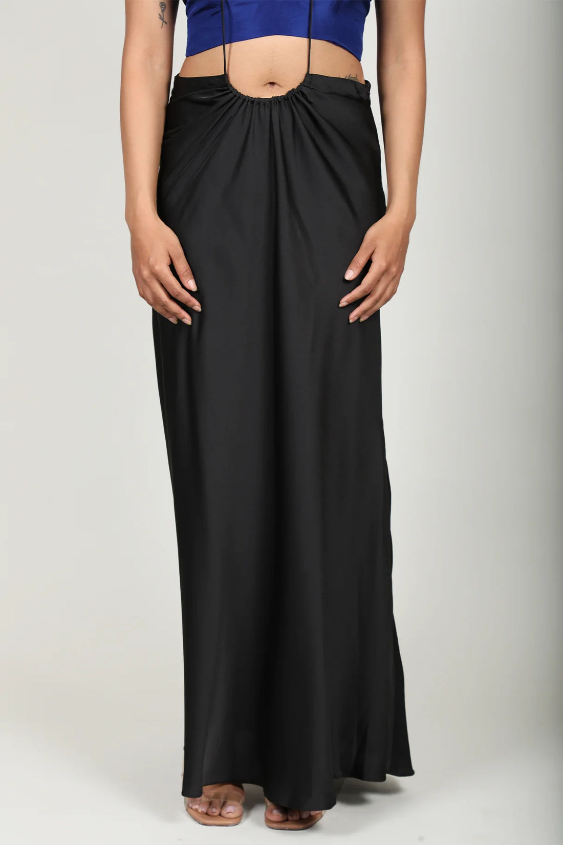Black Satin Skirt