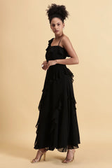 Ruffle Noir Dress