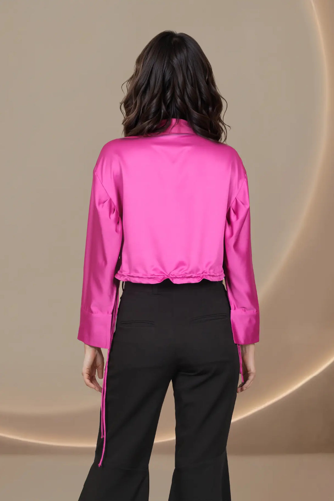 Fuschia Cropped Shirt