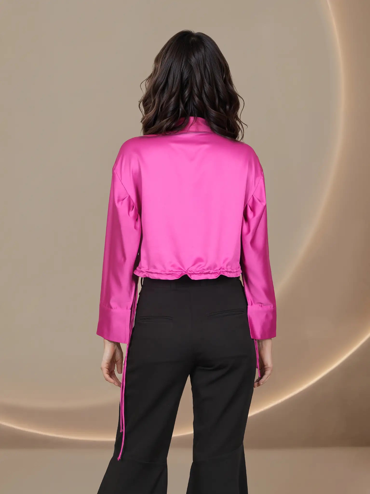 Fuchsia Cropped Shirt