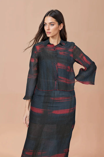 Crinkle Print Shirt
