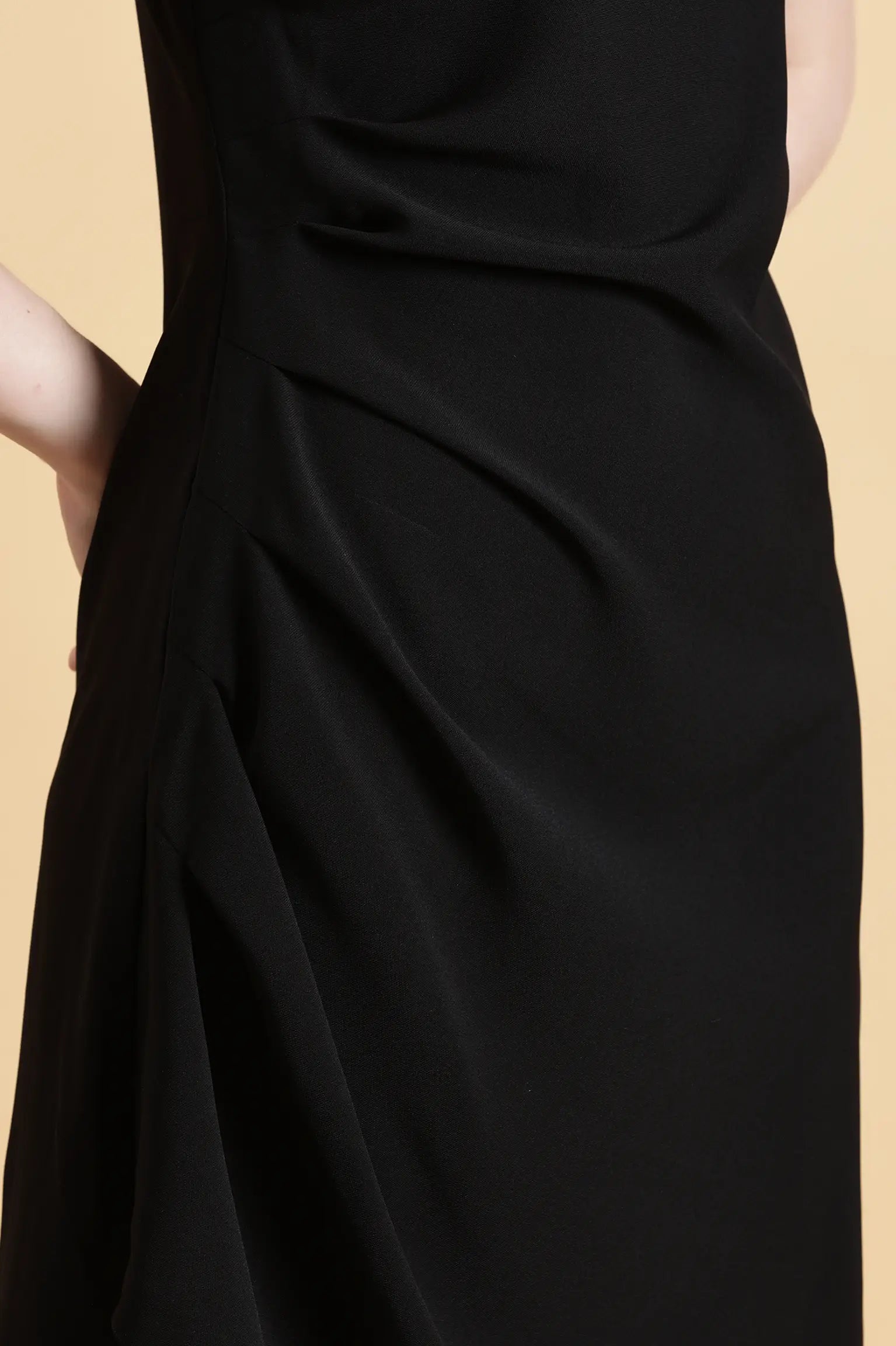 Cherry Noir Asymmetry Dress