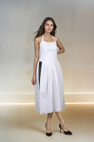 Monochrome Midi Dress