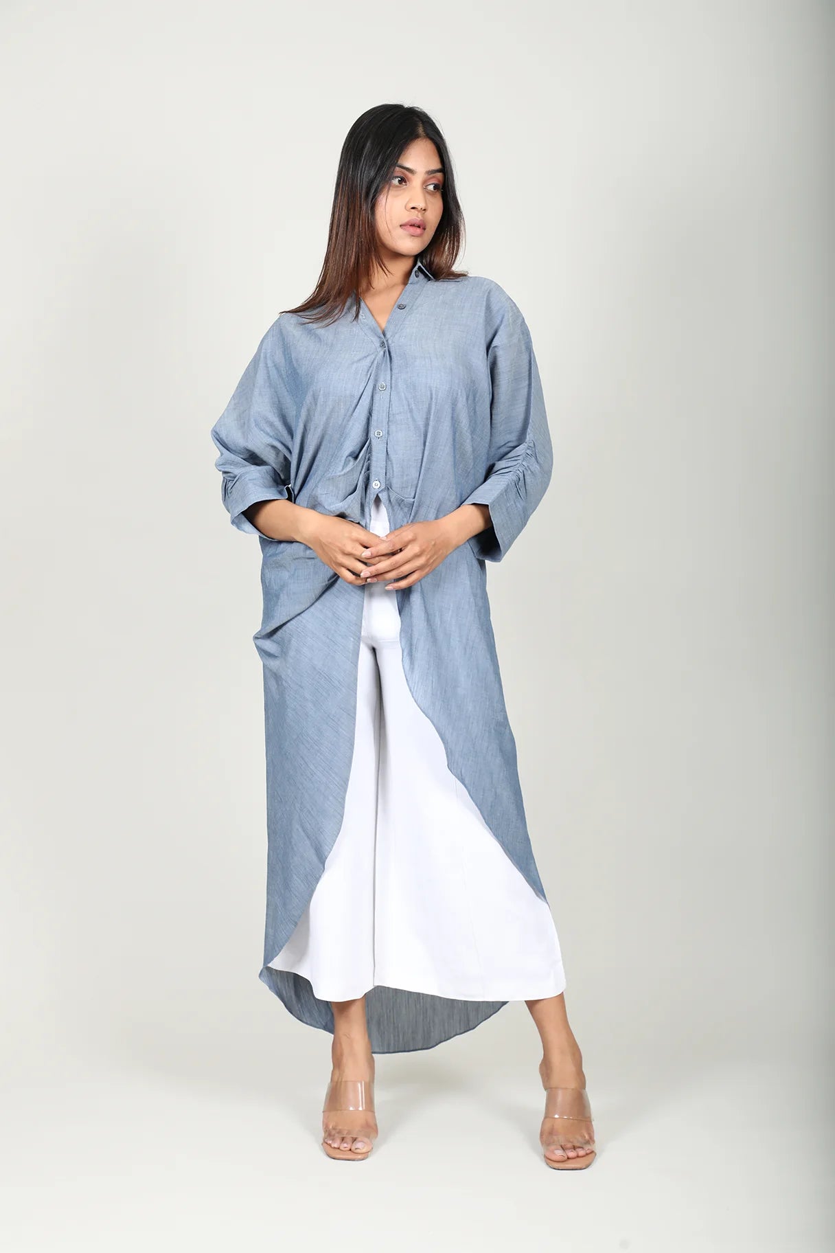 Denim Wrap Shirt
