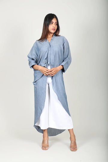 Denim Wrap Shirt