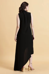 Cherry Noir Asymmetry Dress