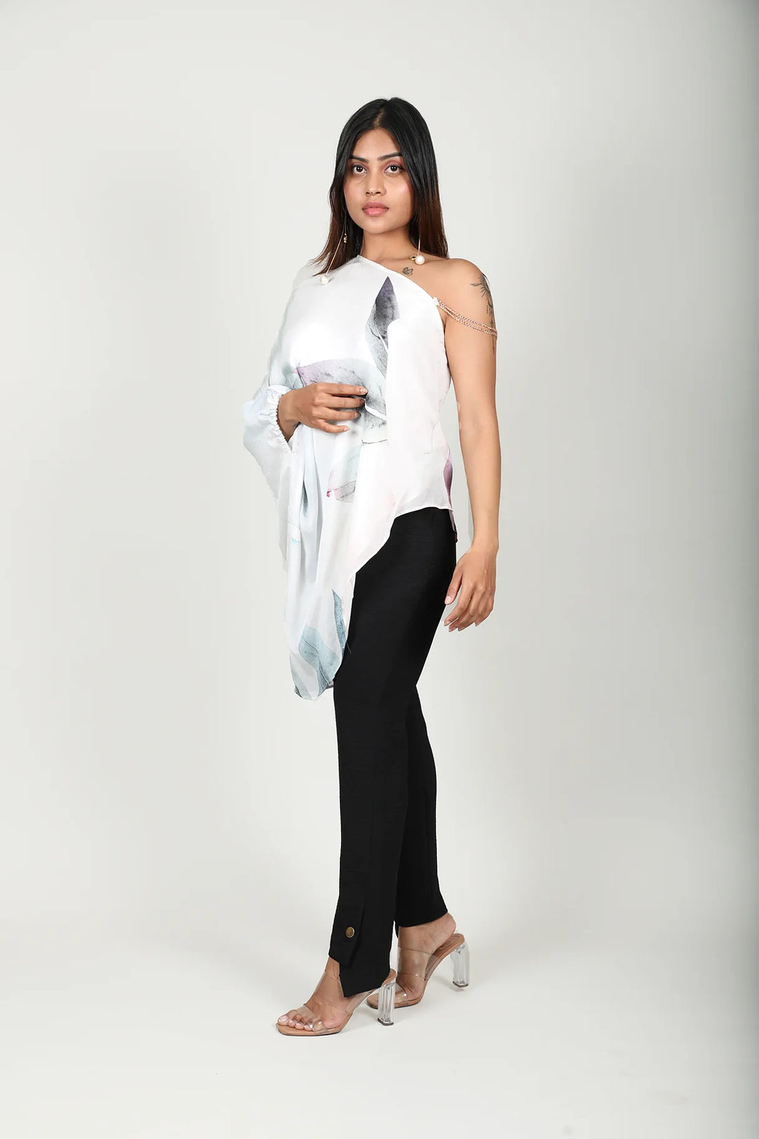 Printed Drape Top