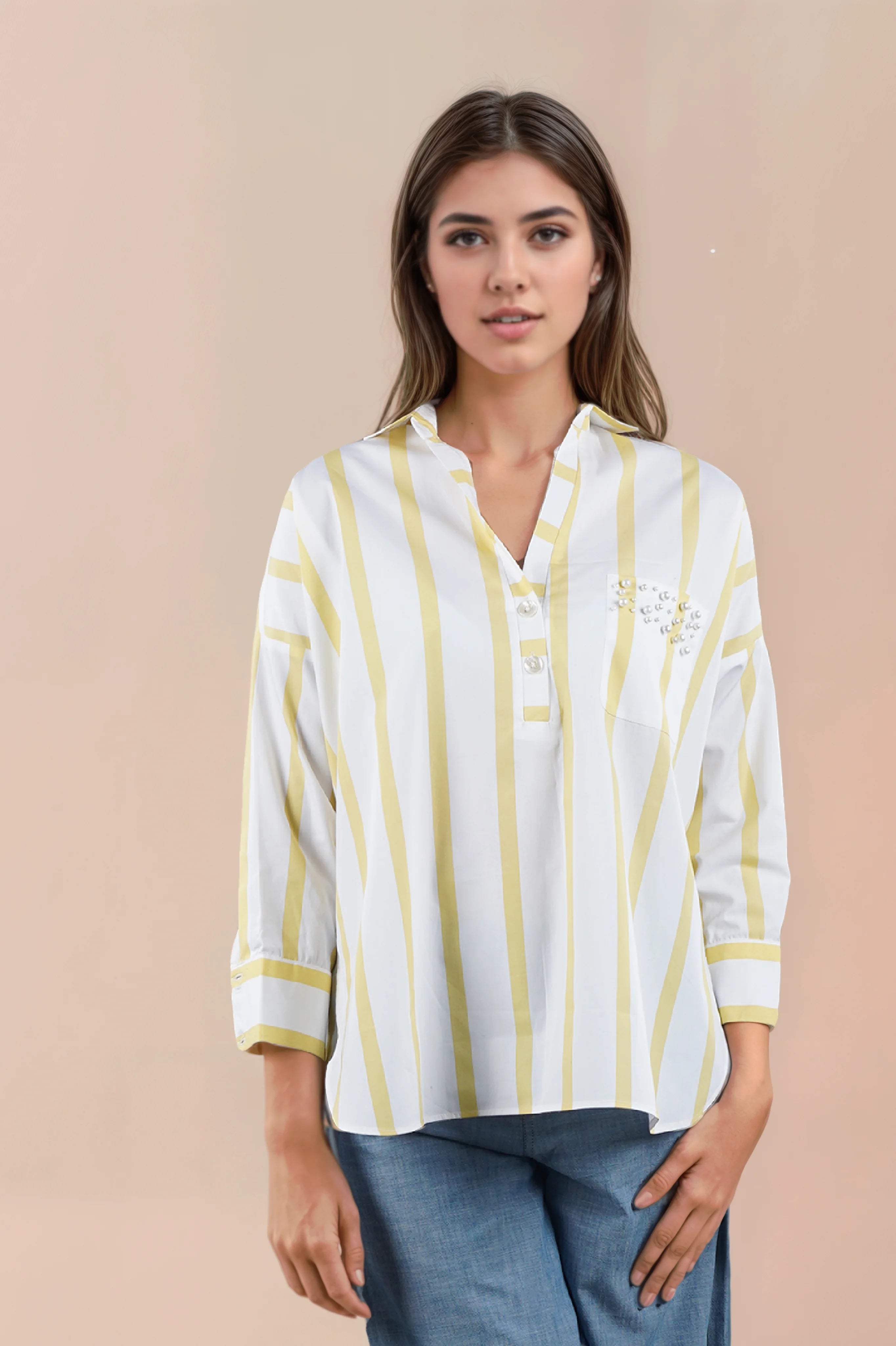 Buttercup Striped Shirt
Success Day Wear For Woman