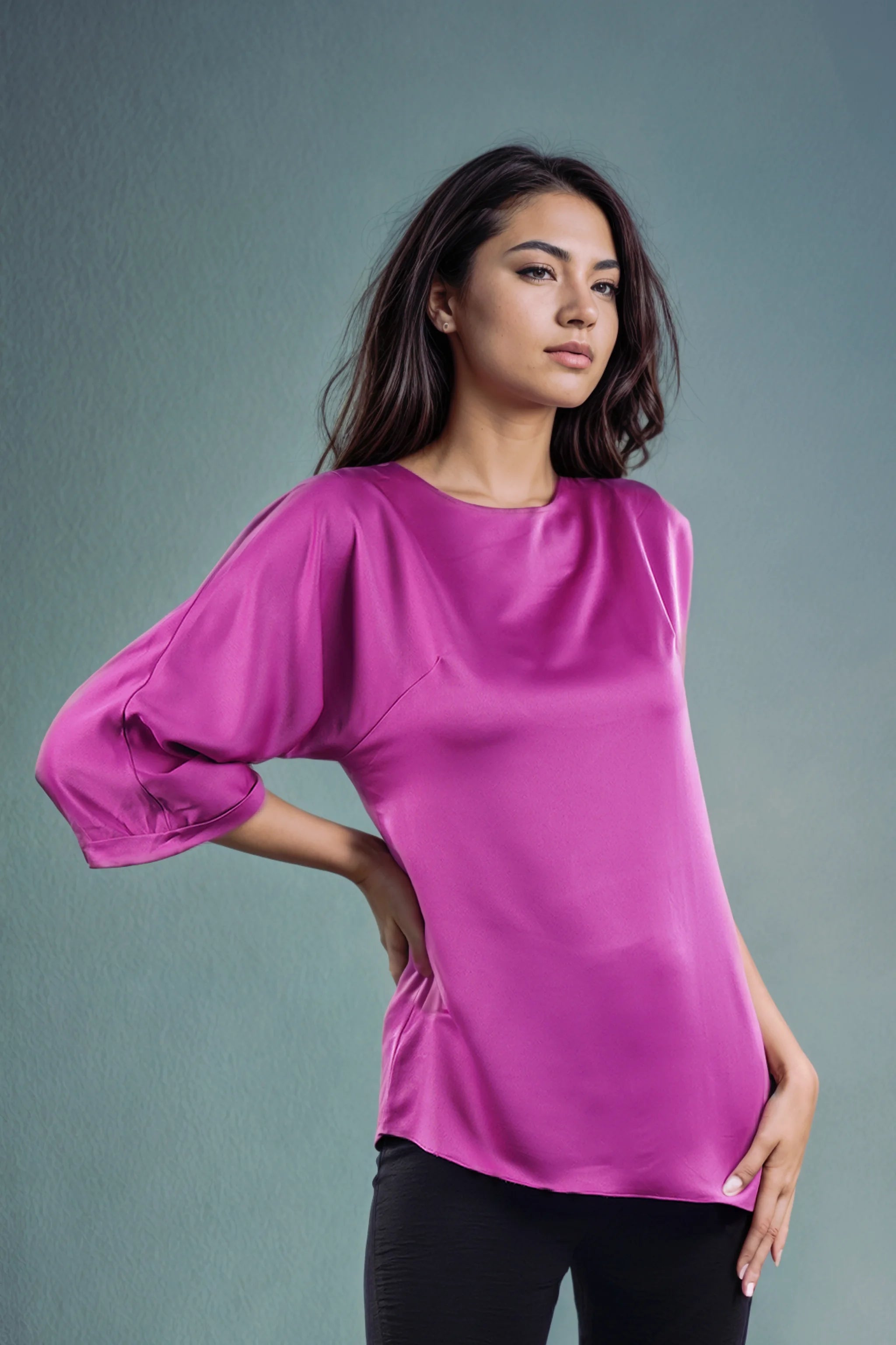 Fuschia Kimono Top Expensive Clothing Brands