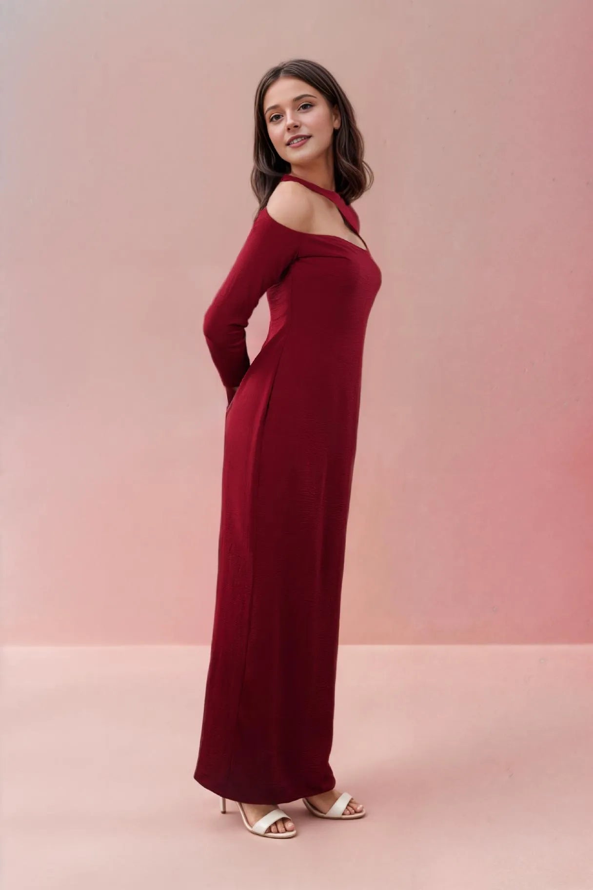 Ruby Slit Gown Western looks